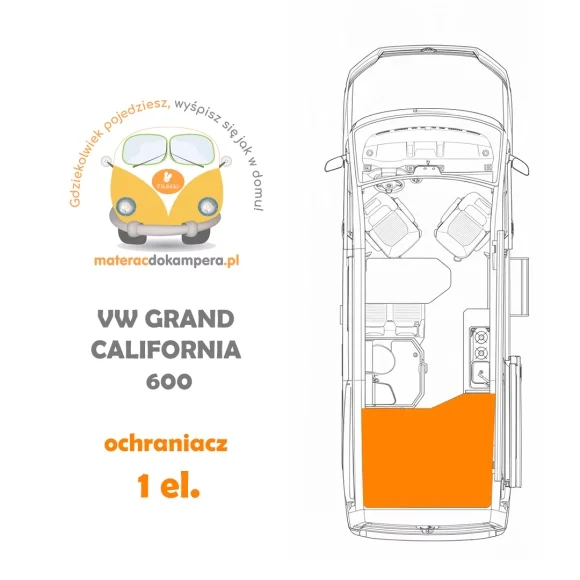 Grand California ochraniacz na materac - łóżko tył (Silver)
